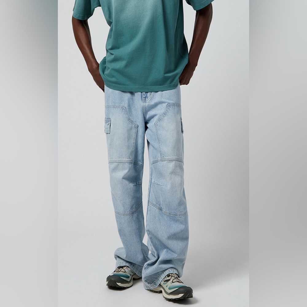 PacSun Blake Extreme Baggy Jeans Cargo Light Blue